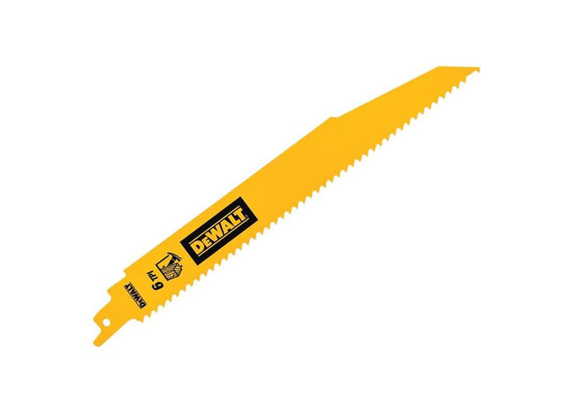Dewalt Power Tools Bi-Metal Wood Demolition Reciprocating Blade 228mm x 6 TPI (Pack 5) DeWALT Power Tools - RockBottom Northampton