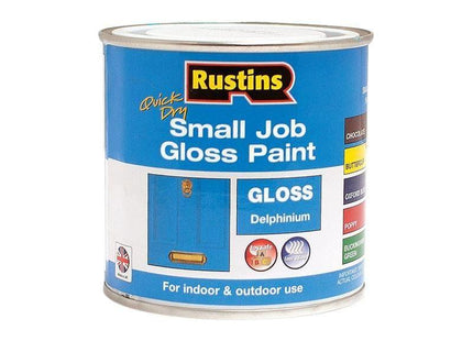 Rustins Quick Dry Small Job Gloss Paint Delphinium 250ml Rustins - RockBottom Nothampton