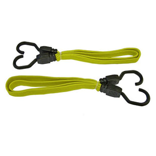 Faithfull Flat Bungee Cord 90cm (36in) Yellow 2 Piece Faithfull - RockBottom Northampton