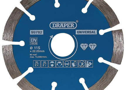 Draper Segmented Diamond Blade, 115mm 99782 Draper - Town Tools 