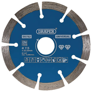 Draper Segmented Diamond Blade, 115mm 99782 Draper - Town Tools 