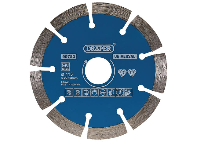 Draper Segmented Diamond Blade, 115mm 99782 Draper - Town Tools 