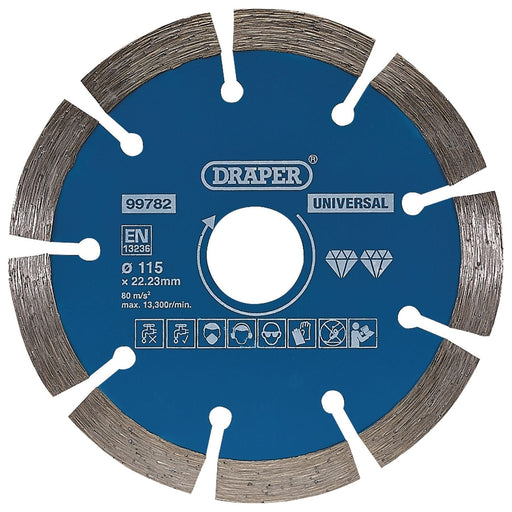 Draper Segmented Diamond Blade, 115mm 99782 Draper - Town Tools 