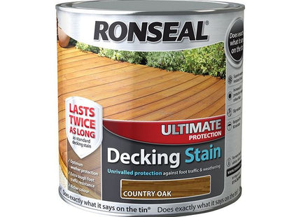 Ronseal Ultimate Protection Decking Stain Country Oak 2.5 litre Ronseal - RockBottom Nothampton