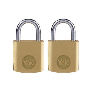 Yale Locks Brass Padlock 20mm (2 Pack) Yale Locks - RockBottom Northampton