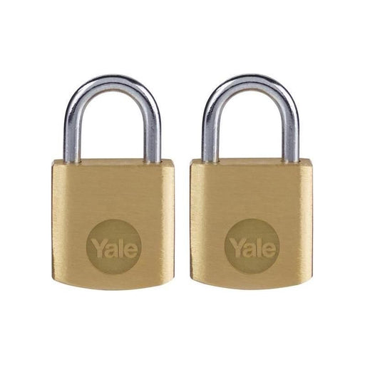 Yale Locks Brass Padlock 20mm (2 Pack) Yale Locks - RockBottom Northampton