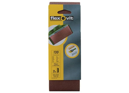 Flexovit Cloth Sanding Belt 457 x 75mm Fine 120G (Pack 2) Flexovit - RockBottom Northampton