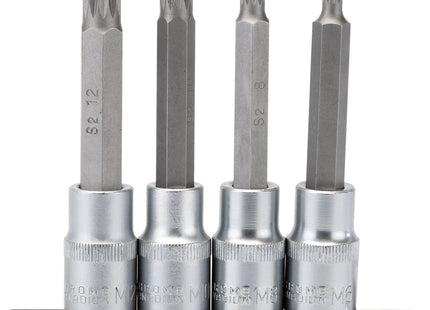 Draper Spline Socket Bit Set, 1/2" Sq. Dr. (4 Piece) 16350 Draper - Town Tools 