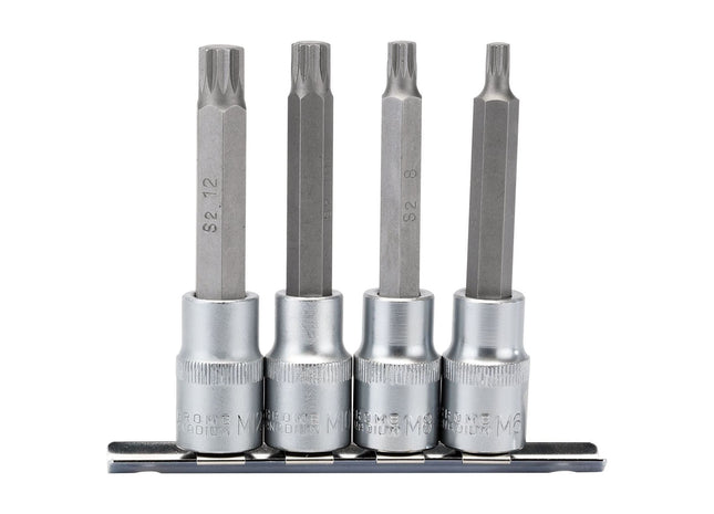 Draper Spline Socket Bit Set, 1/2" Sq. Dr. (4 Piece) 16350 Draper - Town Tools 