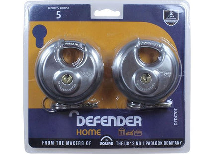 Defender Diskus® Padlock Twin Pack 70mm DEFENDER - RockBottom Northampton