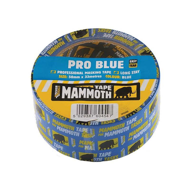 Everbuild Sika Pro Blue Masking Tape 50mm x 33m Everbuild Sika - RockBottom Northamptin