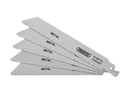Draper Bi-metal Reciprocating Saw Blades for Metal, 150mm, 14tpi (Pack of 5) Draper - Town Tools 