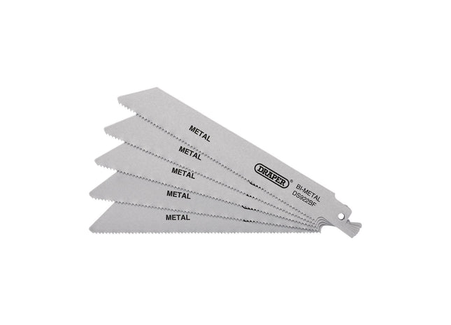 Draper Bi-metal Reciprocating Saw Blades for Metal, 150mm, 14tpi (Pack of 5) Draper - Town Tools 