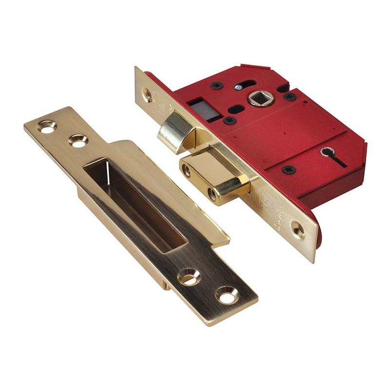 Union StrongBOLT 2200S BS 5 Lever Mortice Sashlock Satin Brass 68mm Visi UNION - RockBottom Northampton