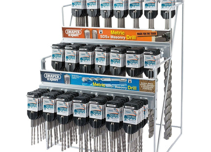 Draper Assorted Metric SDS+ Drill Bit Merchandiser (126 Piece) 64049 Draper - Town Tools 