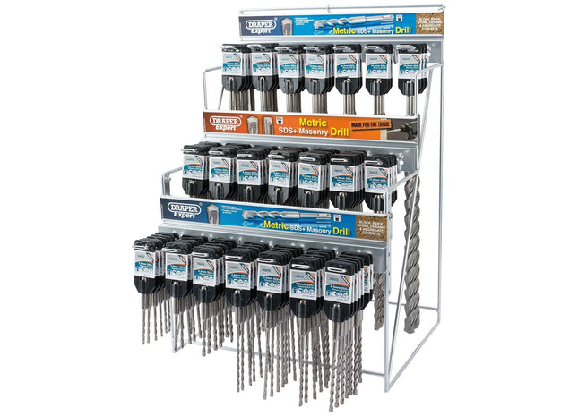 Draper Assorted Metric SDS+ Drill Bit Merchandiser (126 Piece) 64049 Draper - Town Tools 