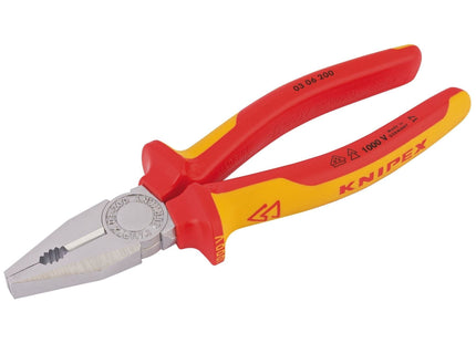Draper Knipex 03 06 200 SBE Fully Insulated Combination Pliers, 200mm 81212 Draper - Town Tools 