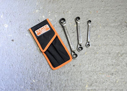 Bahco S4RM Series Reversible Ratchet Spanner Set, 3 Piece Bahco - RockBottom Northampton