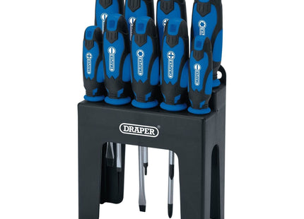 Draper Soft Grip Screwdriver Set, Blue (9 Piece) 15960 Draper - Town Tools 