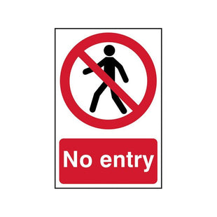 Scan No Entry - PVC Sign 200 x 300mm Scan - RockBottom Nothampton