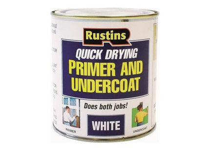 Rustins Quick Dry Primer & Undercoat White 500ml Rustins - RockBottom Nothampton