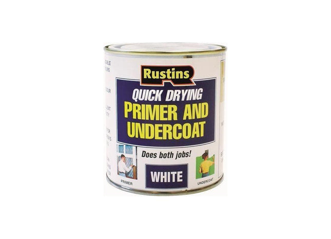 Rustins Quick Dry Primer & Undercoat White 500ml Rustins - RockBottom Nothampton