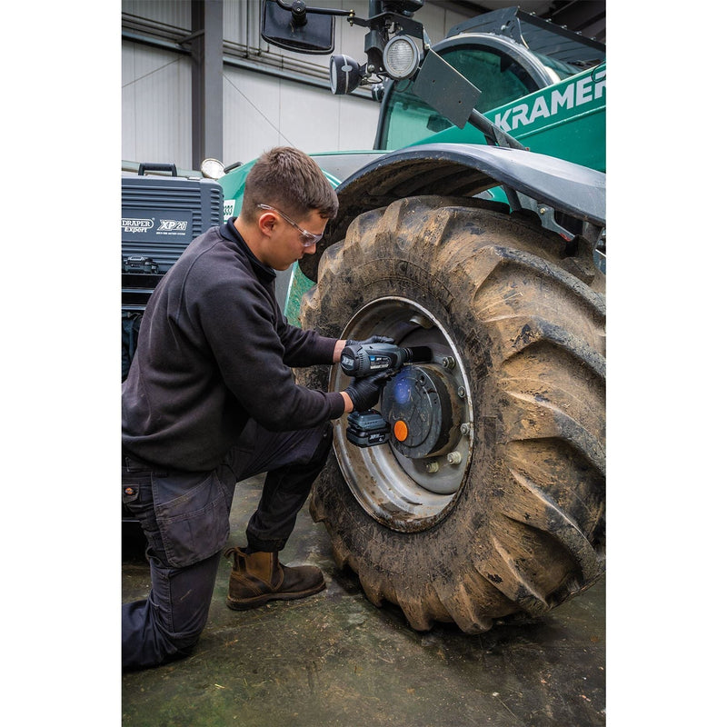 Draper XP20 20V Brushless Impact Wrench, 3/4" Sq. Dr., 1060Nm (Sold Bare) 79367 Draper - Town Tools 