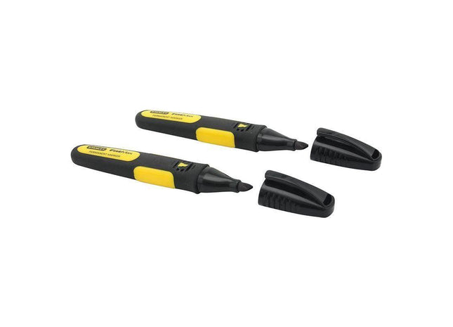 Stanley® Hand Tools Chisel Tip Marker Black (Pack 2) STANLEY® Hand Tools - RockBottom Nothampton