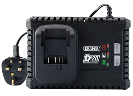 Draper D20 20V Fast Battery Charger, 4A 55913 Draper - Town Tools 