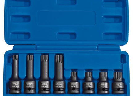 Draper Tamper Proof Impact Spline Set, 1/2" Sq. Dr. (8 Piece) 49460 Draper - Town Tools 