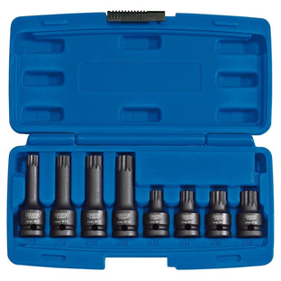 Draper Tamper Proof Impact Spline Set, 1/2" Sq. Dr. (8 Piece) 49460 Draper - Town Tools 