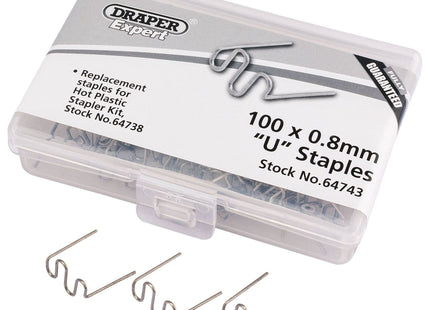 Draper 0.8MM U Staples (50) Draper - Town Tools