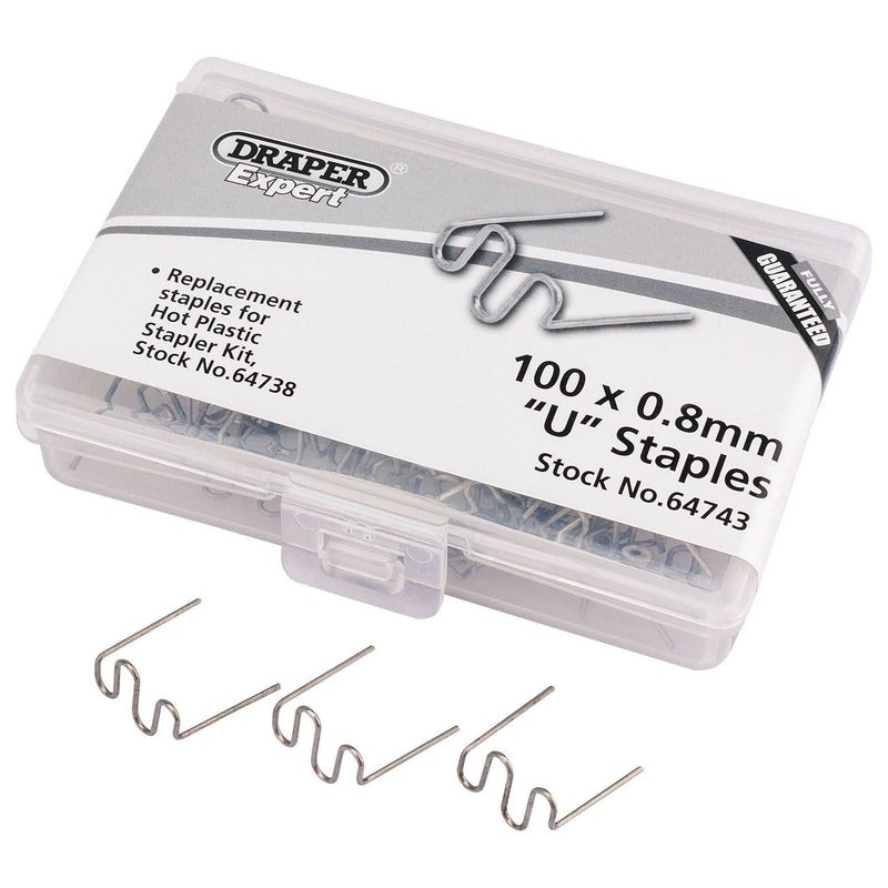 Draper 0.8MM U Staples (50) Draper - Town Tools
