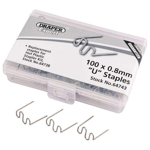 Draper 0.8MM U Staples (50) Draper - Town Tools
