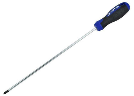 Faithfull Soft Grip Screwdriver Pozidriv Tip PZ1 x 250mm Long Reach Faithfull - RockBottom Northampton
