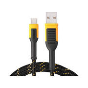 Dewalt Telecoms USB A to USB C Reinforced Charging Cable 3m (10ft) DEWALT Telecoms - RockBottom Northampton