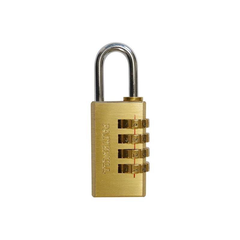 Faithfull Brass Combination Padlock 20mm Faithfull - RockBottom Northampton