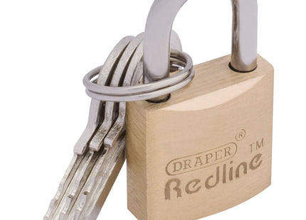 Draper Brass Cylinder Padlock, 20mm 68019 Draper - Town Tools 