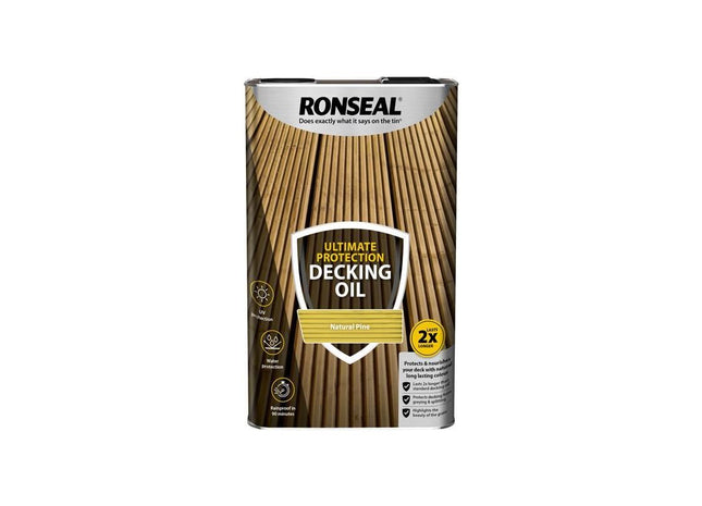 Ronseal Ultimate Protection Decking Oil Natural Pine 5 litre Ronseal - RockBottom Nothampton