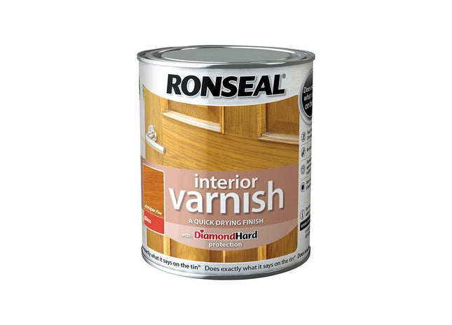 Ronseal Interior Varnish Quick Dry Gloss Antique Pine 250ml Ronseal - RockBottom Nothampton