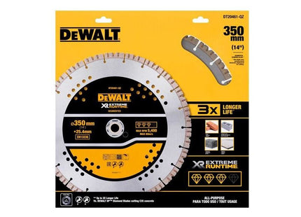 Dewalt Power Tools ELITE SERIES™ All Purpose Diamond Wheel 355 x 25.4mm DeWALT Power Tools - RockBottom Northampton