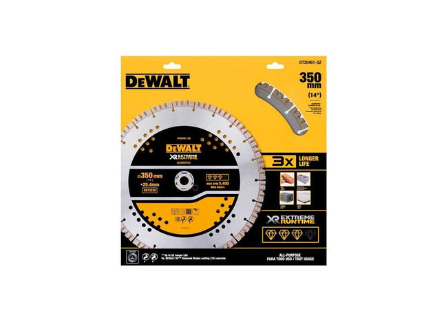 Dewalt Power Tools ELITE SERIES™ All Purpose Diamond Wheel 355 x 25.4mm DeWALT Power Tools - RockBottom Northampton