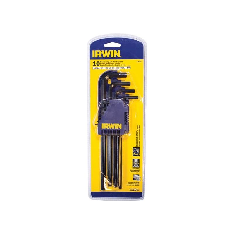 Irwin® T10756 Metric Long Arm Hex Key Set, 10 Piece IRWIN® - RockBottom Northampton