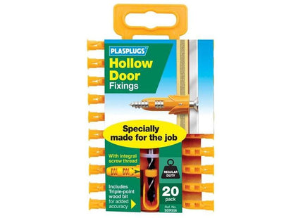 Plasplugs SDR556 Hollow Door Fixings (20) Plasplugs - RockBottom Nothampton