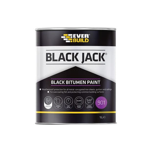 Everbuild Sika Black Jack® 901 Black Bitumen Paint 1 litre Everbuild Sika - RockBottom Northamptin