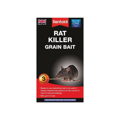 Rentokil Rat Killer Grain Bait (Sachets 3) Rentokil - RockBottom Nothampton