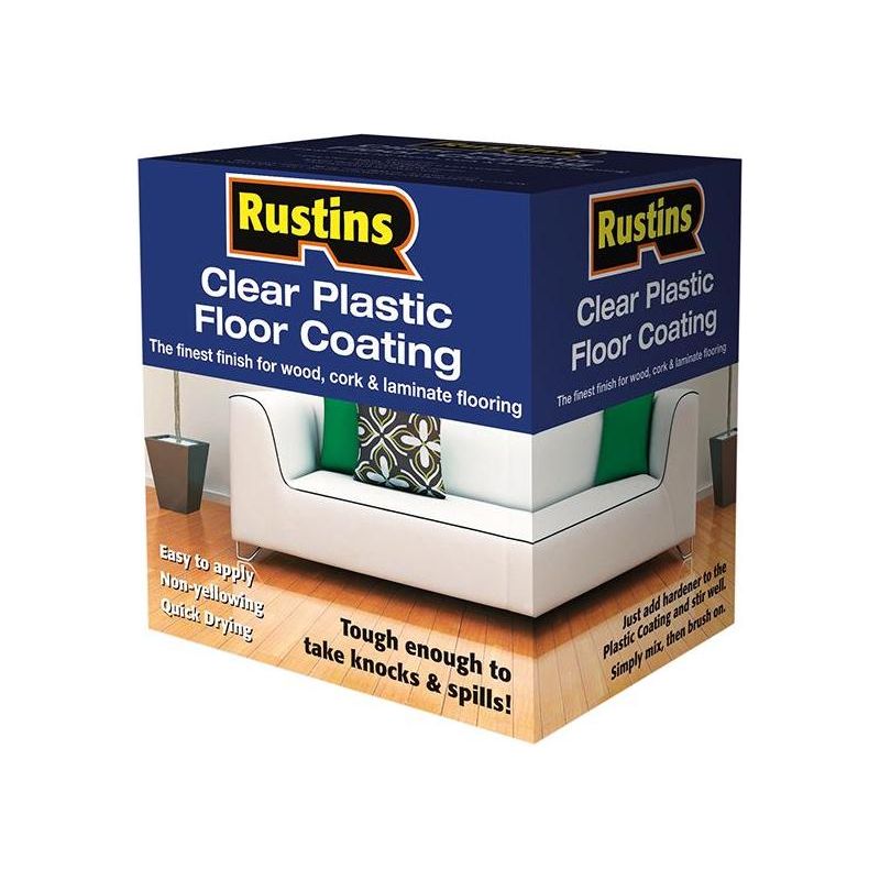 Rustins Clear Plastic Floor Coating Kit Gloss 4 litre Rustins - RockBottom Nothampton