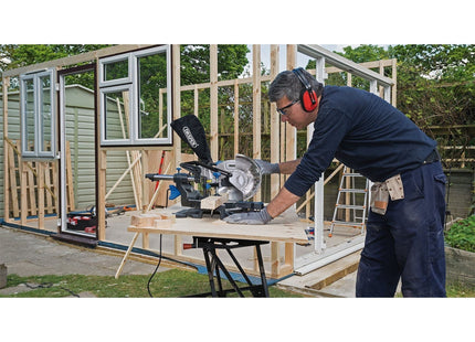 Draper Sliding Compound Mitre Saw with Laser Cutting Guide, 210mm, 1500W 83677 Draper - Town Tools 