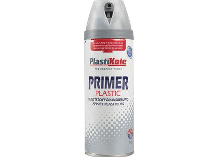 Plastikote Twist & Spray Plastic Primer 400ml PlastiKote - RockBottom Nothampton