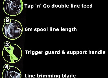 Draper Grass Trimmer with Double Line Feed, 220mm, 250W 45923 Draper - Town Tools 